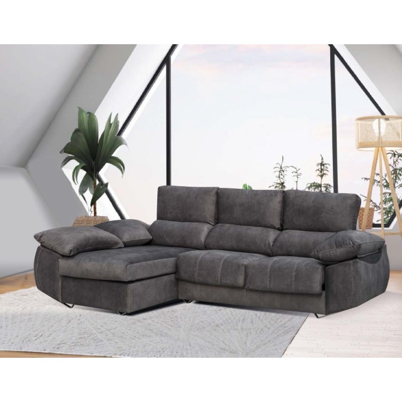 Sofá chaiselongue black con arcon Sofá chaiselongue black con arcon