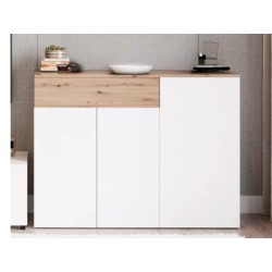 Aparador Rebeca color Blanco y roble artisan