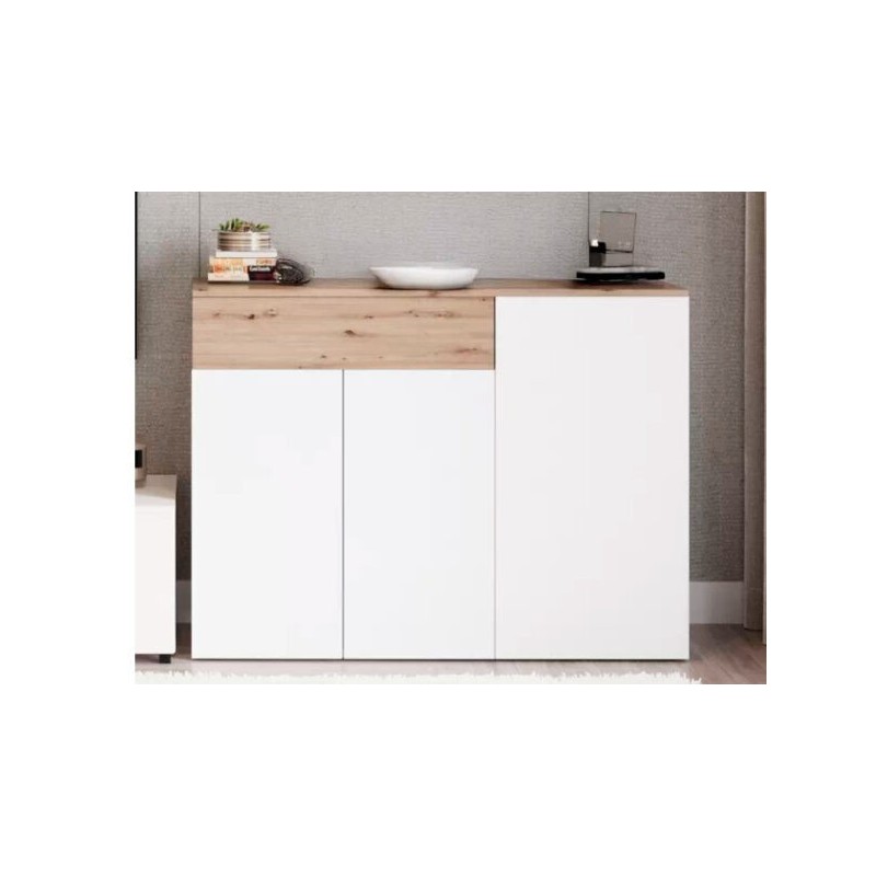 Aparador Rebeca color Blanco y roble artisan Aparador Rebeca color Blanco y roble artisan