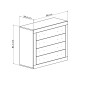 Dormitorio Lara completo con comoda o sinfonier y espejo Dormitorio Lara completo con comoda o sinfonier y espejo