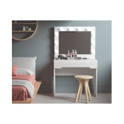 Mesa tocador Alba maquillaje juvenil en blanco