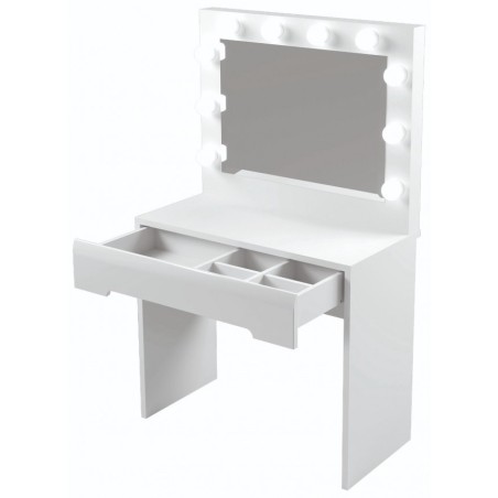 Mesa tocador Alba maquillaje juvenil en blanco