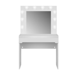 Mesa tocador Alba maquillaje juvenil en blanco