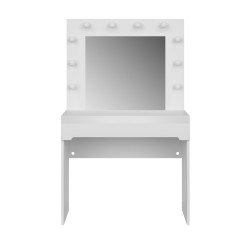 Mesa tocador Alba maquillaje juvenil en blanco