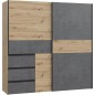 Armario de correderas tokio 200x201artisan y gris Armario de correderas tokio 200x201artisan y gris