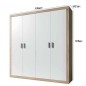 Armario Sara 4 puertas batientes 208x196x50,2 cm