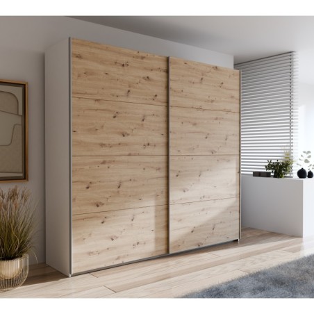 Armario de correderas W18 de  150x210x61,2  blanco artisan