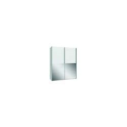 Armario W18 de de puertas correderas 150x210x61,2  blanco con espejo