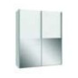 Armario W18 de de puertas correderas 150x210x61,2 blanco con espejo Armario W18 de de puertas correderas 150x210x61,2 blanco con espejo