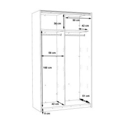 Armario WINNER de puertas correderas de  120x210