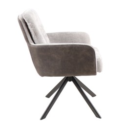 Silla Solul muelles tela gris o beige