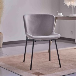 Silla Cairwest en gris claro pata negra