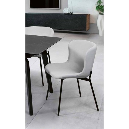 Silla Cairwest en gris claro pata negra