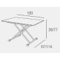 Mesa centro Leskel extensible y elevable