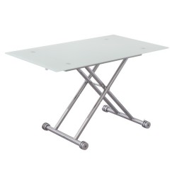 Mesa de centro hidráulica Alvilla Blanco, White
