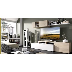 MUEBLES DE SALÓN MODELO ELLE COLOR BLANCO BRILLO NATURAL