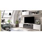 Mueble de salón modelo ken en color blanco brillo y grafito Mueble de salón modelo ken en color blanco brillo y grafito