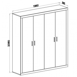 Copy of armario de cuatro puertas modelo lara