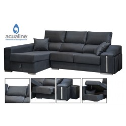 Sofá Chaiselongue Izquierda OSCAR Marrón Claro