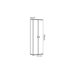 Armario dos puertas multiusos modelo fit en blanco