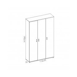 armario multiusos 3 puertas modelo FIT
