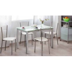 Silla de cocina metálica blanca modelo ferran