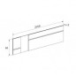Dormitorio serie cabra 01blanco grafito Dormitorio serie cabra 01blanco grafito