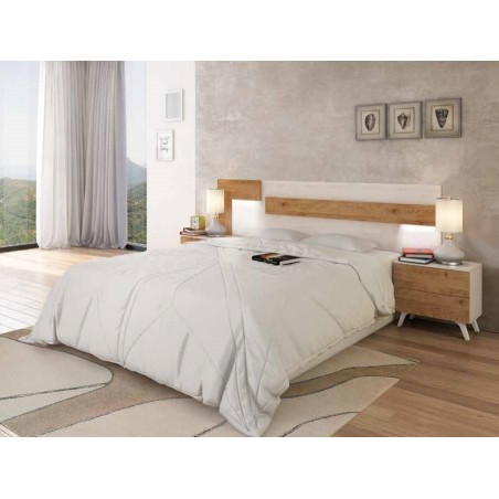CABECERO LICA Y DOS MESITAS CON LUCES LEDS SOTO PINO ANDERSEN-ROBLE Dormitorios de matrimonio 152,00 € 125,62 €