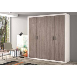 Armario Lara   4 puertas   pino andersen gris