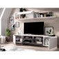 Mueble de salón modelo ken en color blanco brillo y grafito Mueble de salón modelo ken en color blanco brillo y grafito