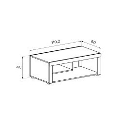 Mesa de centro fija modelo texas
