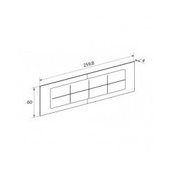 DORMITORIO MODELO PRIEGO CABECERO TAPIZADO  COLOR CAMBRIA GRAFITO luces leds