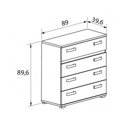 Copy of dormitorio modelo priego en color cambria grafito luces leds