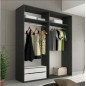 Copy of armario modelo rambla puertas correderas ceniza negro