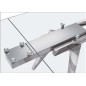 Mesa de comedor modelo amor omnia vincit cromada cristal templado 12 mm extensible Mesa de comedor modelo amor omnia vincit cromada cristal templado 12 mm extensible