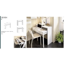 Consola MODELO SEVEN extensible 88x99  en color blanco brillo