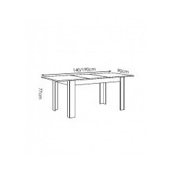 Mesa de comedor extensible dine