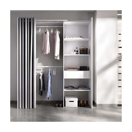 VESTIDOR CON CORTINA MODELO SUIT UN CAJON DE 160