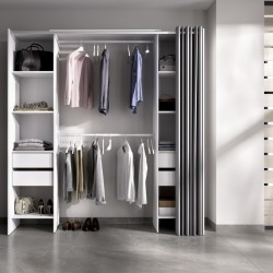 VESTIDOR CON CORTINA MODELO SUIT CUATRO CAJONES DE 180