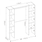 Copy of vestidor sin cortina modelo suit de 140 en blanco