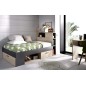 Cama compacta lanka con cabezal cajones y arcon Cama compacta lanka con cabezal cajones y arcon