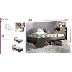 Copy of dormitorio juvenil modelo groe cama tren color azul