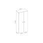 Armario 2 puertas dina, blanco natural Armario 2 puertas dina, blanco natural