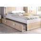 Cama arrastre dina 90x190 natural blanco
