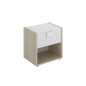 Mesita de 1 cajon modelo dina en natural blanco Mesita de 1 cajon modelo dina en natural blanco