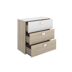 COMODA JUVENIL DINA NATURAL BLANCO