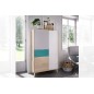 Vitrina modelo nova 2 puertas y cajon en natural gris esmeralda y blanco Vitrina modelo nova 2 puertas y cajon en natural gris esmeralda y blanco