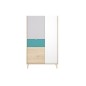 Vitrina modelo nova 2 puertas y cajon en natural gris esmeralda y blanco Vitrina modelo nova 2 puertas y cajon en natural gris esmeralda y blanco