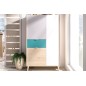Vitrina modelo nova 2 puertas y cajon en natural gris esmeralda y blanco Vitrina modelo nova 2 puertas y cajon en natural gris esmeralda y blanco