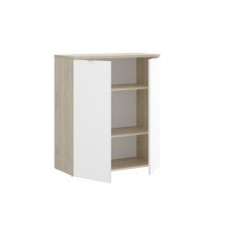 ARMARIO ROX BAJO 2 PUERTAS NATURAL BLANCO BRILLO